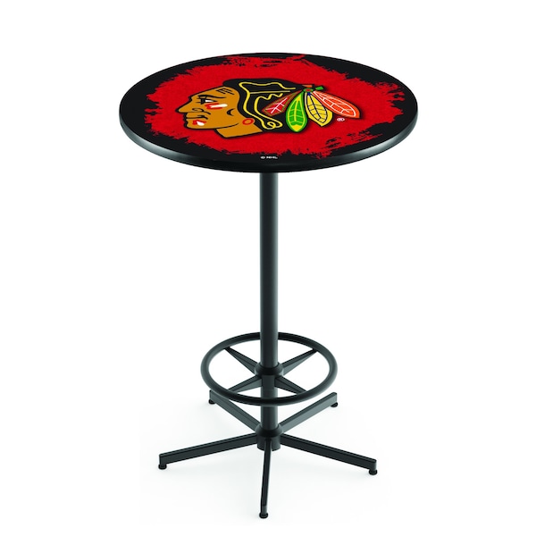 42" Black Chicago Blackhawks Pub Table